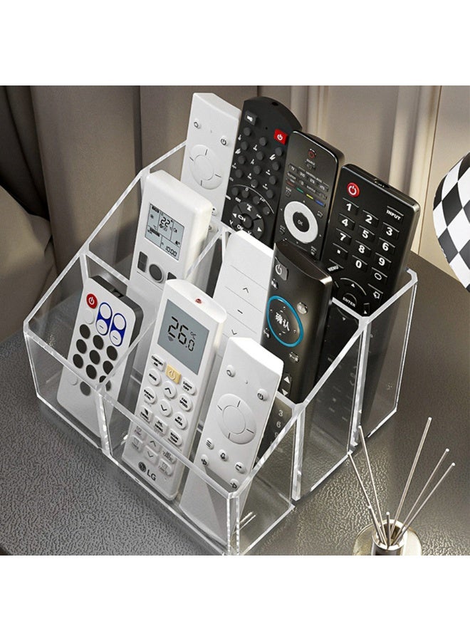 Remote Control Holder and Organizer, Cosmetic organizer , Pen Holder,Desk Organiser,Makeup Brush Holder , 5 Slot Acrylic Storage, Large Makeup Brush Holder Organizer for Bathroom, Vanity, Dressing Table, Office deskDesk Storage - Image 5